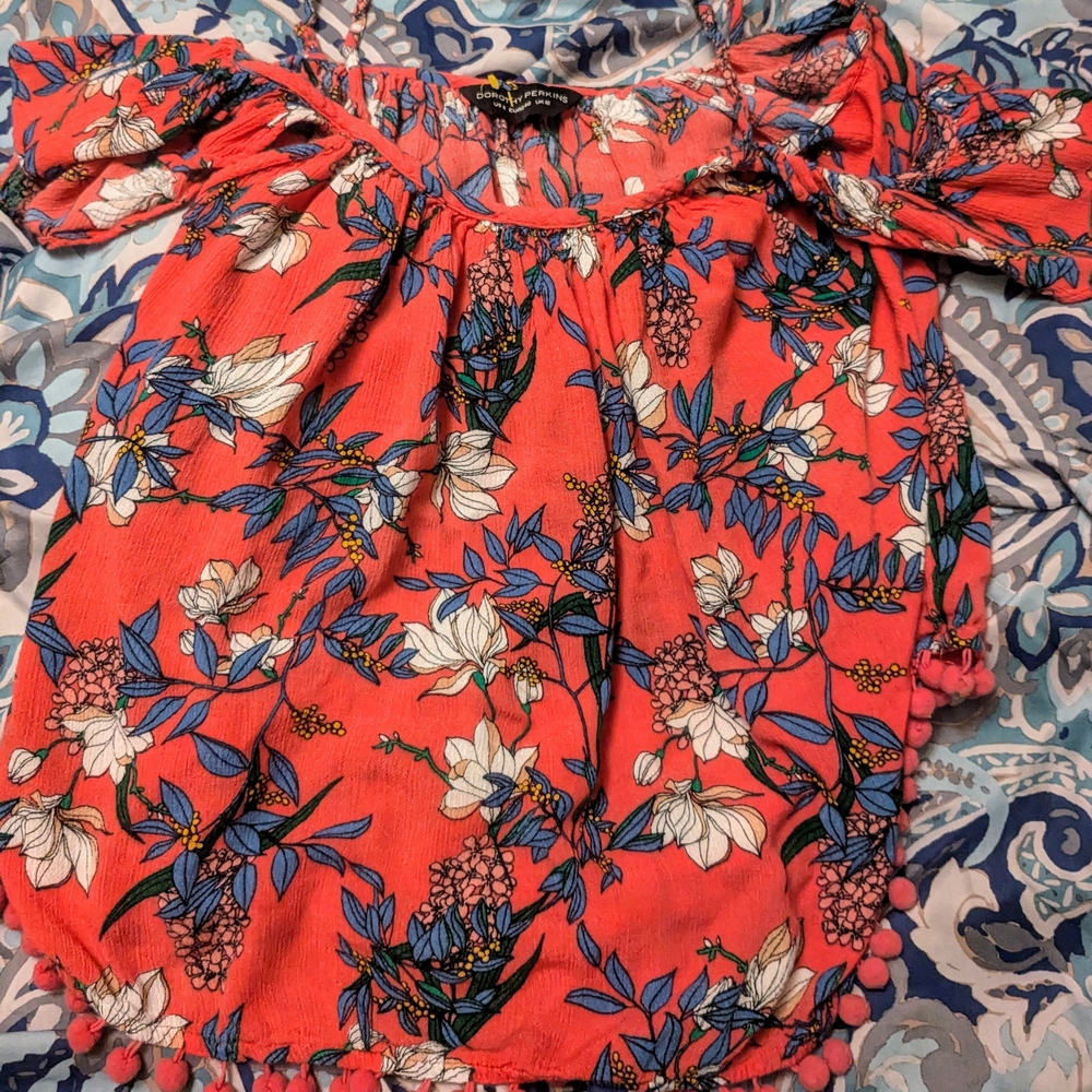 Floral Boho Off-Shoulder Top